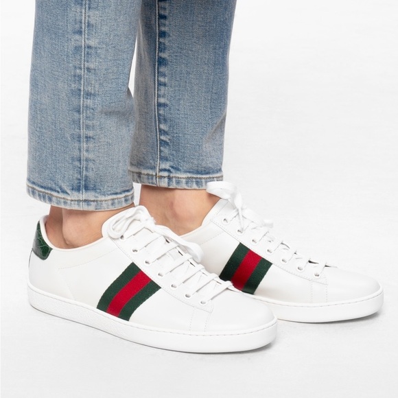 Gucci Ace Striped Women’s Sneakers 387993 - Picture 11 of 11